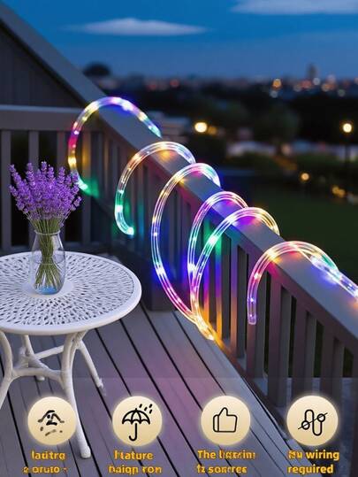 50/100/200/300 전구로 제공되는 다채로운 LED 튜브 조명 1개, 가정 장식 태양열 튜브 조명, 따뜻한 색상/멀티컬러/흰색/파란색 옵션과 다양한 스타일 중에서 선택 가능. 8가지 깜박임 모드, 태양열, 방수 및 무선 기능이 있는 재미있는 야외 정원 파티 장식 조명. 고급 야외 캠핑 장식 조명