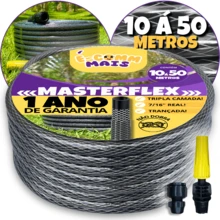 Braided Garden Hose 10 To 50m Meters Reinforced Does Not Kink - 黑色 - 查看 1