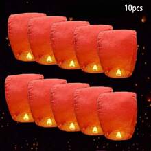 20PCS/10PCS/5PCS/3PCS混色许愿灯，写下您的愿望并让它们飞上天空，适合家庭团聚，纪念派对，婚礼祝福，以及书写浪漫的爱情故事。 - 彩色 - 查看 21