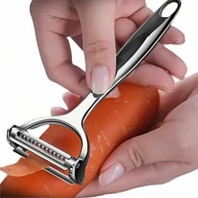 Kitchen Multi-Function Vegetable Peeler (Two-In-One Peeler) - Silver - View 7