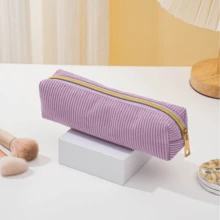 1/2 Stücke Stifteetui einfarbig kariert, multifunktionales Stifteetui mit Diamantmuster, großes Fassungsvermögen, Stifteetui Schultasche (Plüsch Schulstifteetui)