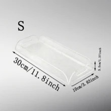 Acrylic Transparent Rectangular Serving Tray, Suitable For Party, Holiday, And Home Dinner Appetizer Platter - Transparent - View 9