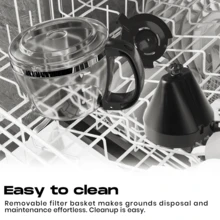 SUPERLEX 3-In-1 Coffee Machine, 1.25L Drip Coffee Machine, One-Touch Automatic Espresso Machine, Cappuccino Machine, Hot And Iced Coffee Machine For Ground Coffee, Extraction Brewing Coffee Machine, Removable Anti-Drip Function To Avoid Cleaning, Permanent Filter, Multi-Person Sharing Suitable For Latte, Mocha, Cappuccino - Xem 9