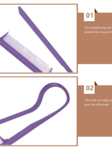 1pc Wheat Straw Flat Hair Brush With Clip Board, Salon Hair Brush Smooth Hair Material, Hair Styling Straightening Iron V-Shape Hair Straightening Brush, Women & Girls Hair Brush, Styling Curling & Straightening Brush