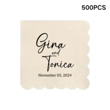 20-500 chiếc khăn ăn cưới tùy chỉnh, khăn ăn giấy viền lượn sóng cá nhân hóa với nhiều kiểu chữ và màu mực, khăn ăn dùng một lần 2 lớp cho đồ uống và tráng miệng, trang trí bàn tiệc cưới hoàn hảo cho tiệc cưới, kỷ niệm, tiệc đính hôn, buổi hẹn hò, tiệc sinh nhật, khăn ăn cocktail tùy chỉnh, phong cách Poetcore, tình yêu vĩnh cửu. - Nhiều màu - Xem 34