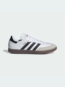 Adidas Originals Adidas Samba OG Premium Sneakers, Timeless Retro Trainers In Fall Tones, Leather & Suede Construction, Low-Top Casual Sneaker For Outdoor, Sports, Sambas For School And Work, Daily Shoes For Skate Outfit - 白色/橡膠色/金色 - 查看 3