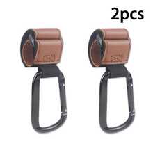 2 móc treo xe đẩy em bé bằng da và hợp kim nhôm, móc treo tiện lợi cho xe đẩy để treo túi đựng tã, phụ kiện đa năng cho xe đẩy em bé, ô tô hoặc xe đẩy hàng - Nhiều màu - Xem 17