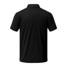 Customized Personalized Night-Time Glowing Men's Polo Shirt. We Offer Various Pattern Options And Various Glowing Patterns. When Illuminated By Light, It Emits Light In The Dark. - Black - View 5