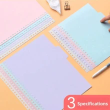 8pcs/Set Loose Leaf Divider Pages, Colored Separation Sheets For Notebooks, Diaries, Planners - Pink, Purple, Green, Blue - Learning Supplies, Back To School, Office Stationery, Birthday, Thanksgiving Gifts, School Prizes And Rewards