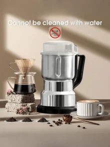 1pc High Capacity Electric Grinder, 304 Stainless Steel Blades, One-Touch Operation, Multi-Function Grinding Machine, Chinese Herbal Medicine Grinder, Universal Grain, Spice, Coffee & Herb Grinder, Precision Grinder, Coffee Bean Grinder, Food Processor, Portable Blender - EU C Type Plug(220-240V) - View 8
