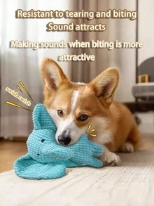 1 قطعة لعبة كلب ناعمة على شكل فيل أزرق مزقزق قابلة للتخصيص باسم الكلب، لعبة فيل فريدة مع طباعة نص مخصص، لعبة مضغ للكلاب الصغيرة/المتوسطة، مستلزمات أساسية للحيوانات الأليفة أثناء التسنين، هدية عيد الميلاد ورأس السنة