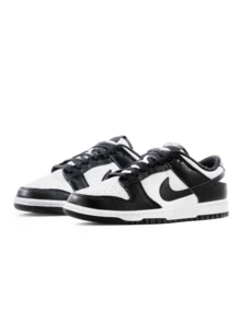 Nike Dunk Low Retro Men's Sneakers Premium Leather Upper With Classic Team Colors And Modern Comfort Technology For On-Court And Streetwear DD1391-100 - Black and White - View 3