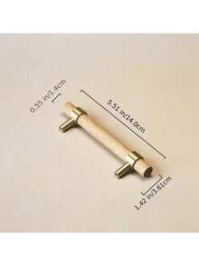 1 件山毛榉木拉手，山毛榉木 + 黄铜材质，现代简约橱柜家具抽屉拉手，衣柜门把手，山毛榉木把手，现代简约橱柜家具抽屉 - 彩色 - 查看 8