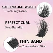 560PCS 80D Curl Lash Cluster Kit – Wispy Fluffy Faux Mink Eyelash Extensions, Natural To Dramatic Volume Individual Lashes,Beginner-Friendly, Perfect For Daily Makeup, Wedding, Party, Travel, Christmas, Halloween, Thanksgiving & Birthday Gifts - DD - Xem 4