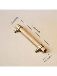 1 件山毛榉木拉手，山毛榉木 + 黄铜材质，现代简约橱柜家具抽屉拉手，衣柜门把手，山毛榉木把手，现代简约橱柜家具抽屉 - 彩色 - 查看 9