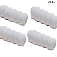 20PCS/10PCS/5PCS/3PCS混色许愿灯，写下您的愿望并让它们飞上天空，适合家庭团聚，纪念派对，婚礼祝福，以及书写浪漫的爱情故事。 - 彩色 - 查看 13
