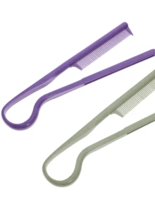 1pc Wheat Straw Flat Hair Brush With Clip Board, Salon Hair Brush Smooth Hair Material, Hair Styling Straightening Iron V-Shape Hair Straightening Brush, Women & Girls Hair Brush, Styling Curling & Straightening Brush