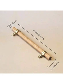 1 件山毛榉木拉手，山毛榉木 + 黄铜材质，现代简约橱柜家具抽屉拉手，衣柜门把手，山毛榉木把手，现代简约橱柜家具抽屉 - 彩色 - 查看 15