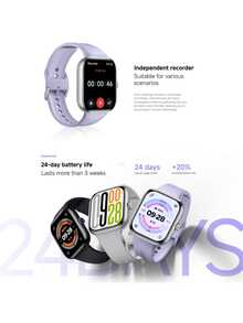 Xiaomi Redmi Watch 5 - 2.07 Inch AMOLED, 60 Hz, 24 Day Battery, 150+ Sports Modes, 5ATM Waterproof, GNSS, Heart Rate & SPO₂ Sensor, Bluetooth Calling, Aluminum Frame, Rotating Crown - Tím oải hương - Xem 8