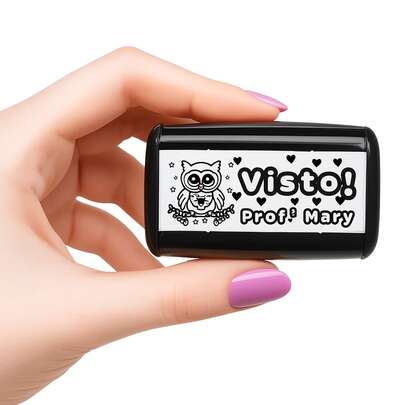 Carimbo para Professores Visto - Carimbo Educadores - Carimbo com nome - Incentivo Escola Nuvem