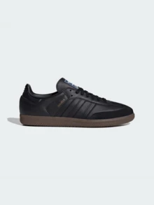 Adidas Originals Adidas Samba OG Premium Sneakers, Timeless Retro Trainers In Fall Tones, Leather & Suede Construction, Low-Top Casual Sneaker For Outdoor, Sports, Sambas For School And Work, Daily Shoes For Skate Outfit - 核心黑色/核心黑色/膠質 - 查看 1