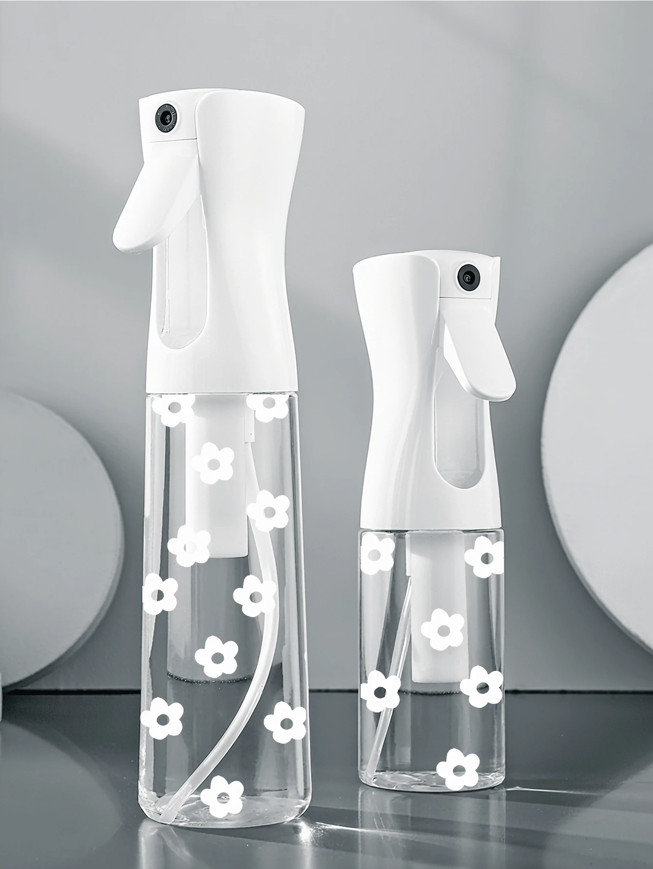 Floral Patterned Transparent PET Refillable Travel Spray Bottle, Multi-Purpose Fine Mist Sprayer Bottle, Suitable For Travel And Business, Can Hold Makeup Remover, Reusable Hair Gel, Continuous Spray For Hair Styling, Cleaning, Plant Essence, Facial Moisturizing, Etc. - Multicolor - View 1