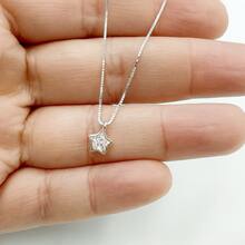 Star Point Of Light Necklace 45 Cm Pure 925 Silver - Bạc - Xem 3