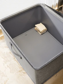 1件防尘灰色折叠收纳透气防尘储物盒大容量衣柜收纳盒带盖可容纳衣服袜子连衣裙毛毯内衣文胸可折叠衣柜收纳盒衣物分类整理器适用于居家卧室更衣室出差学校宿舍酒店打包必需品 - 彩色 - 查看 8