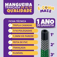 Braided Garden Hose 10 To 50m Meters Reinforced Does Not Kink - 綠色 - 查看 2