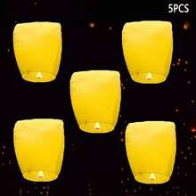 20PCS/10PCS/5PCS/3PCS混色许愿灯，写下您的愿望并让它们飞上天空，适合家庭团聚，纪念派对，婚礼祝福，以及书写浪漫的爱情故事。 - 彩色 - 查看 14