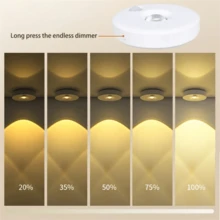 1/3/6pcs LED Rechargeable Small Spotlight, Human Body Sensing Night Light, Ambient Light And Shadow Light, Three Color Dimming/Magnetic Installation/Remote Control And Human Body Sensing/Sensing Mode Or Full Light Mode Can Be Freely Switched, Suitable For Display Cabinets/Wardrobes/Cabinets, Etc. (250mAh)