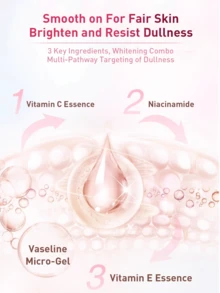 Vaseline 200/400毫升烟酰胺亮肤身体乳，温和呵护敏感肌肤，额外保护，修复肌肤屏障，深层补水，轻盈不油腻，蕴含LipoPro技术、角鲨烷和维生素原B5，舒缓保湿，特别适合干性和敏感性肌肤，日常保湿和修复肌肤屏障。 - 菸鹼醯胺亮膚潤膚乳 - 查看 7