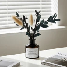 1 pieza Difusor de aceites esenciales con flores secas, decoración de fragancia para el hogar, ambientador para sala de estar, dormitorio, baño, ideal para celebraciones festivas, Acción de Gracias, Navidad, cumpleaños, regalos del Día de la Madre, difusor de aromaterapia