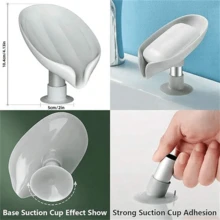 1个免钻孔壁挂式皂盘，现代简约壁挂式皂盘，适用于浴室水槽和淋浴间，配有优雅的金色边缘自排水皂盒，易于安装，无需工具，延长皂液寿命，防止混淆，采用ABS塑料制成，非常适合家庭和酒店浴室。家居浴室装饰（购买时请注意产品，以免买错）