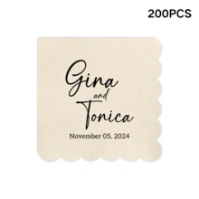 20-500 chiếc khăn ăn cưới tùy chỉnh, khăn ăn giấy viền lượn sóng cá nhân hóa với nhiều kiểu chữ và màu mực, khăn ăn dùng một lần 2 lớp cho đồ uống và tráng miệng, trang trí bàn tiệc cưới hoàn hảo cho tiệc cưới, kỷ niệm, tiệc đính hôn, buổi hẹn hò, tiệc sinh nhật, khăn ăn cocktail tùy chỉnh, phong cách Poetcore, tình yêu vĩnh cửu. - Nhiều màu - Xem 17