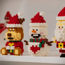 Christmas Combination Building Blocks Set, Includes Deer, Snowman, Santa Claus, Christmas Tree Shapes, Suitable For Home Decor, Halloween Gifts, Birthday, Valentine's Day And Christmas Gifts, Home Decoration Accessories