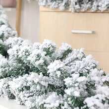 Christmas Garland,9FT Snow Flocked Christmas Garland, Snowy Artificial Christmas Garland, Winter Frosted Holiday Pine Garland White Cedar Garland,White Winter Frosted Holiday Pine Wreath, Flexible PVC Garland For Xmas Tree Stairs Fireplace Mantel, Front Door, Window Decor,Tree Christmas Tree Snow Garland Decor Home Decor Christmas Decorations Room Decor