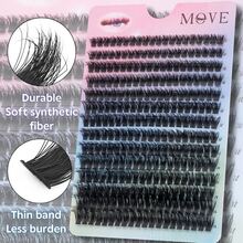560PCS 80D Curl Lash Cluster Kit – Wispy Fluffy Faux Mink Eyelash Extensions, Natural To Dramatic Volume Individual Lashes,Beginner-Friendly, Perfect For Daily Makeup, Wedding, Party, Travel, Christmas, Halloween, Thanksgiving & Birthday Gifts - DD - Xem 3