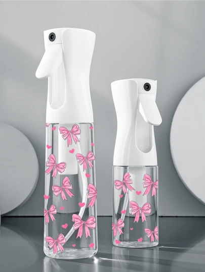 Bow Decor Şeffaf PET Yeniden Doldurulabilir Seyahat Sprey Şişesi, Çok Amaçlı İnce Sis Püskürtme Şişesi, Seyahat ve İş İçin Uygun, Makyaj Temizleyici Sprey, Yeniden Kullanılabilir Saç Spreyi, Sürekli Püskürtme Şişesi Olarak Kullanılabilir, Ayrıca Saç Şekillendirme, Temizlik, Bitki Sulama ve Yüz Nemlendirme İçin de Uygundur.