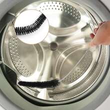 1 个散热器清洁刷，灵活的长木柄清洁除尘器，适用于加热器和烘干机、绒毛和洗衣机 - 适用于清洁平板散热器（款式将随机发货） - 黑色 - 查看 3