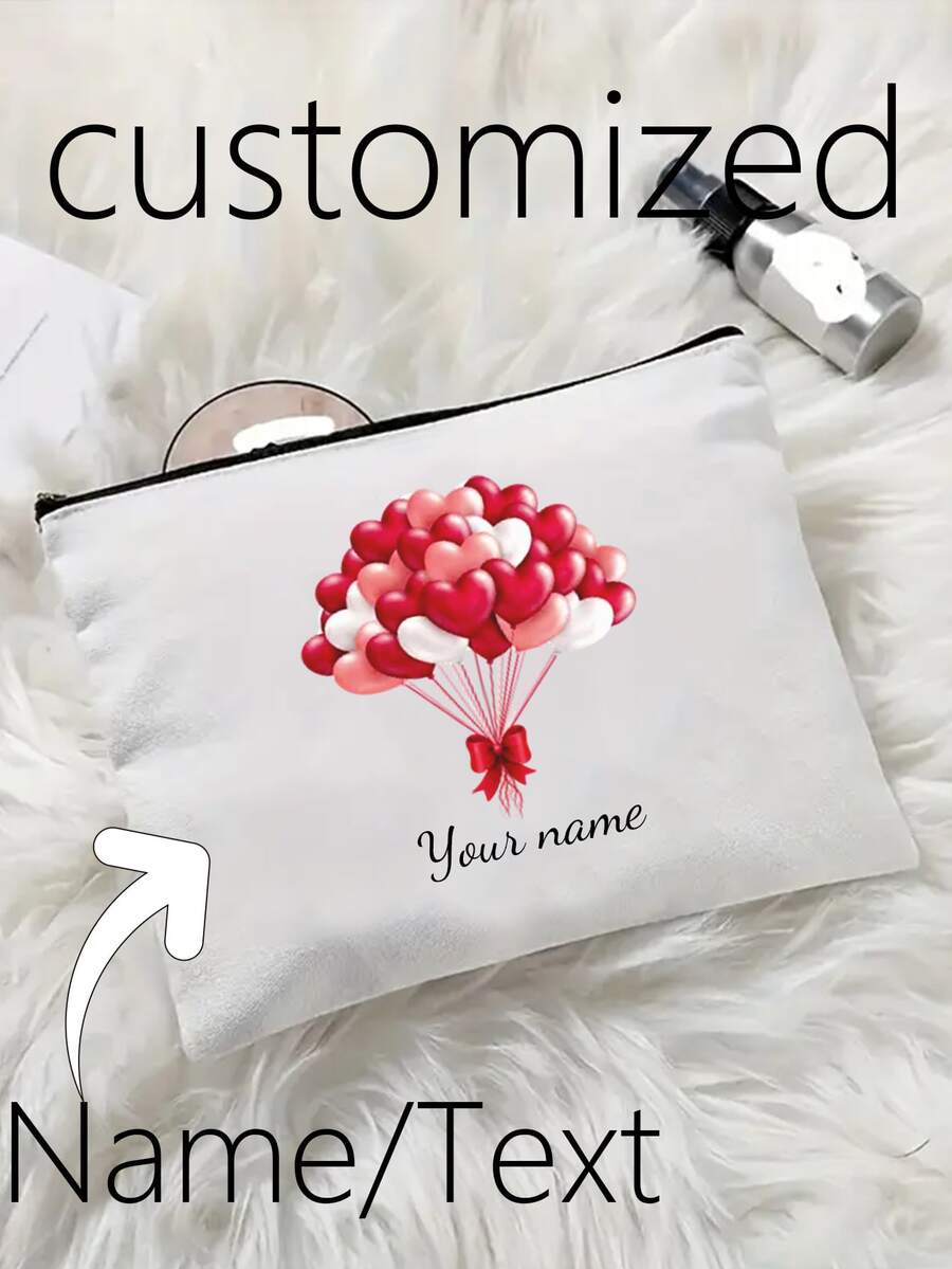 花朵,蝴蝶,蝴蝶结,爱心,秋季新款时尚,圣诞礼物,节日必备,万圣节,圣诞节,手拿包,零钱包,洗漱用品,化妆包,DIY,送女友,情人节,送妈妈,母亲节,旅行,包包,女包,旅行必备,布包,定制名字, - 米色 - 查看 1