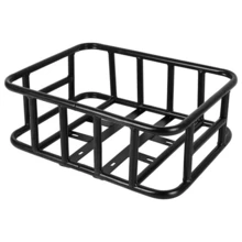 Nuestra cesta trasera, hecha de material metálico sólido y resistente para soportar 30 kg / 66 libras, mide 17x13 X6 pulgadas y es adecuada para llevar comestibles, loncheras, amigos Peludos y otros artículos. nuestra cesta trasera está equipada con todos los componentes necesarios para instalarse de forma rápida y fácil en la mayoría de bicicletas y bicicletas eléctricas. el revestimiento negro y la red de carga evitan que sus artículos caigan, asegurando que sus artículos estén seguros al montar. nuestro conjunto de cesta trasera para bicicletas incluye una canasta metálica, un revestimiento negro, una red de carga y un conjunto de accesorios de instalación. - Negro - Ver 3