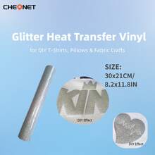 CHEONET 1 Tấm phim nhựa vinyl chuyển nhiệt lấp lánh 30cmx21cm/11.8*8.2IN tự làm quần áo theo yêu cầu - phồng bạc - Xem 15