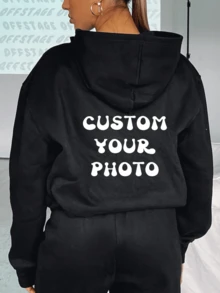 Moletom feminino personalizado com 1 peça. Imprima seu próprio texto e imagem. Personalize seu moletom favorito. Blusa de manga comprida exclusiva, ideal para o dia a dia, para usar em casa, para praticar esportes e outras ocasiões. É o presente perfeito para familiares, amigas e namoradas, e uma ótima opção para o Dia dos Namorados e aniversários.