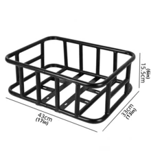 Nuestra cesta trasera, hecha de material metálico sólido y resistente para soportar 30 kg / 66 libras, mide 17x13 X6 pulgadas y es adecuada para llevar comestibles, loncheras, amigos Peludos y otros artículos. nuestra cesta trasera está equipada con todos los componentes necesarios para instalarse de forma rápida y fácil en la mayoría de bicicletas y bicicletas eléctricas. el revestimiento negro y la red de carga evitan que sus artículos caigan, asegurando que sus artículos estén seguros al montar. nuestro conjunto de cesta trasera para bicicletas incluye una canasta metálica, un revestimiento negro, una red de carga y un conjunto de accesorios de instalación. - Negro - Ver 2