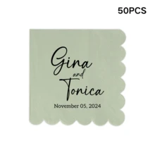 20-500 chiếc khăn ăn cưới tùy chỉnh, khăn ăn giấy viền lượn sóng cá nhân hóa với nhiều kiểu chữ và màu mực, khăn ăn dùng một lần 2 lớp cho đồ uống và tráng miệng, trang trí bàn tiệc cưới hoàn hảo cho tiệc cưới, kỷ niệm, tiệc đính hôn, buổi hẹn hò, tiệc sinh nhật, khăn ăn cocktail tùy chỉnh, phong cách Poetcore, tình yêu vĩnh cửu. - Nhiều màu - Xem 14