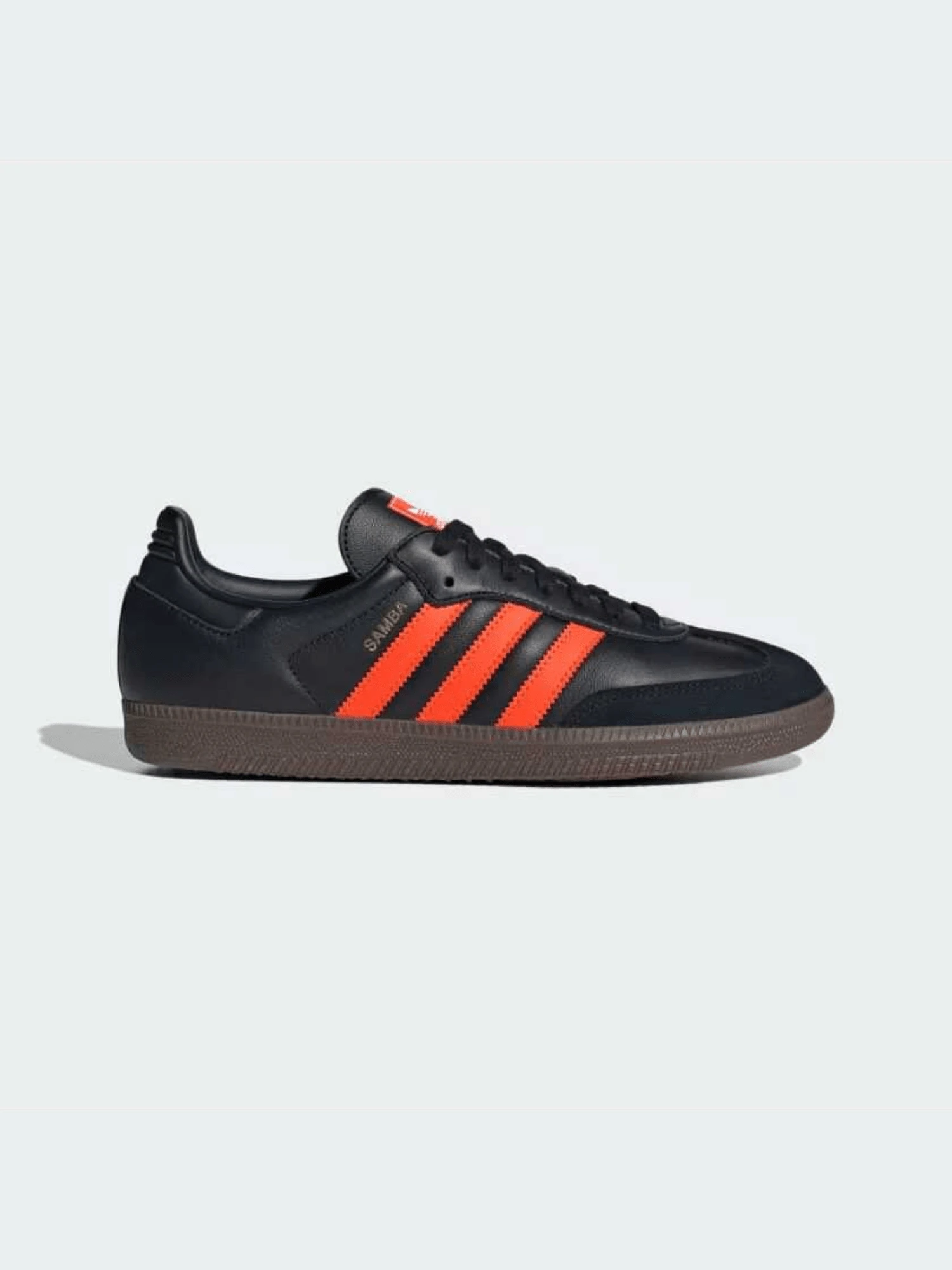 Adidas Originals Adidas Samba OG Premium Sneakers, Timeless Retro Trainers In Fall Tones, Leather & Suede Construction, Low-Top Casual Sneaker For Outdoor, Sports, Sambas For School And Work, Daily Shoes For Skate Outfit - 核心黑/衝擊橙/膠 - 查看 1