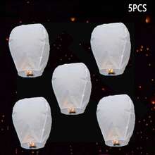 20PCS/10PCS/5PCS/3PCS混色许愿灯，写下您的愿望并让它们飞上天空，适合家庭团聚，纪念派对，婚礼祝福，以及书写浪漫的爱情故事。 - 彩色 - 查看 19