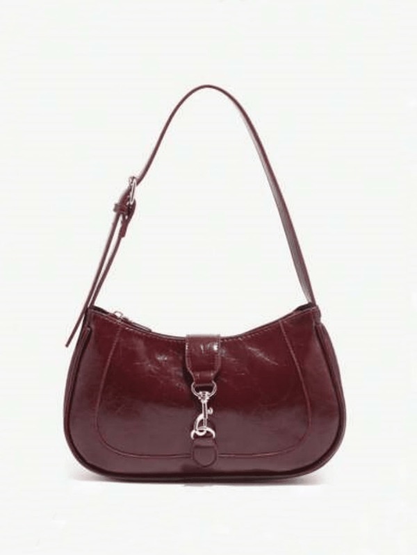 1个Novachic复古简约新月形可调节肩带手提包，适合约会、外出、派对等场合。