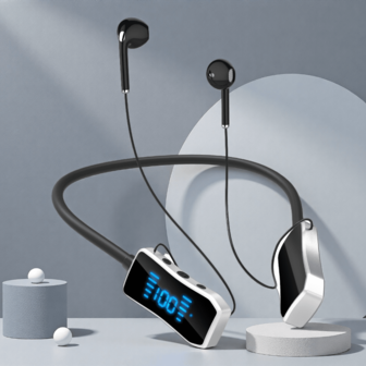 Auriculares inalámbricos TWS S13 Bluetooth, auriculares magnéticos con banda para el cuello, deportivos, impermeables, con micrófono y cancelación de ruido